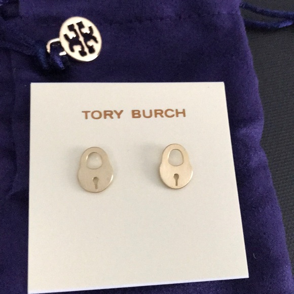 Tory Burch Jewelry - Tory Burch SURREAL lock stud earrings
